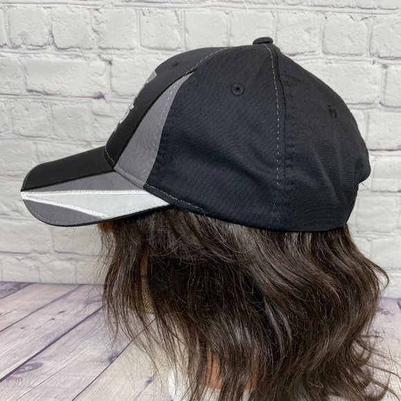 Vintage Baseball Hat Cap Strap Back Black Gray OE 955 Alberta Embroidered Logo - Picture 2 of 9